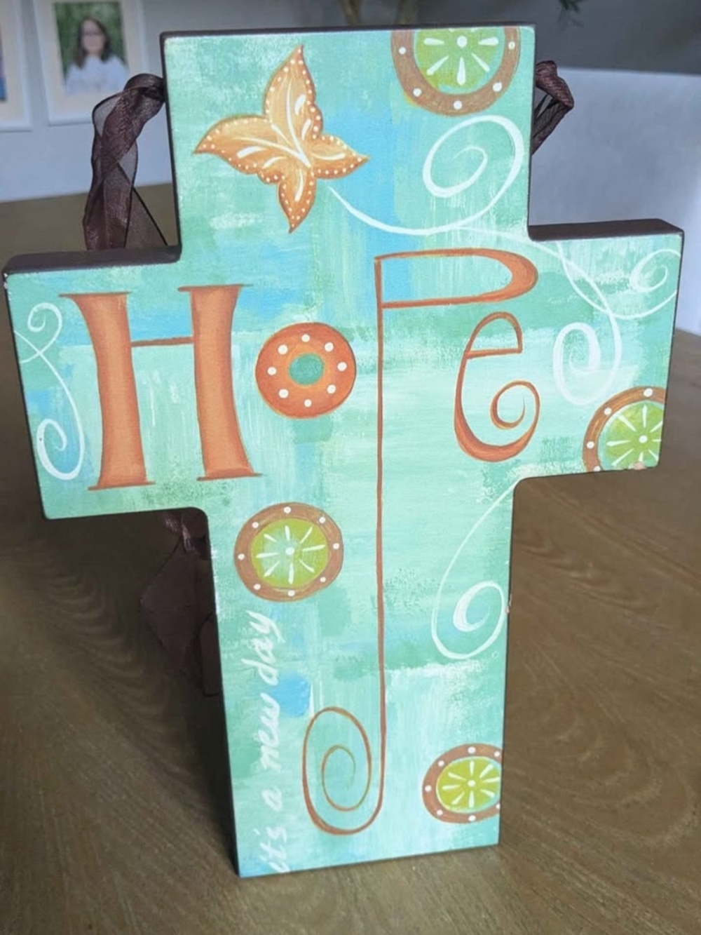 Hope Decorative Cross Wall Accent - By Artist Deb Hrabik.